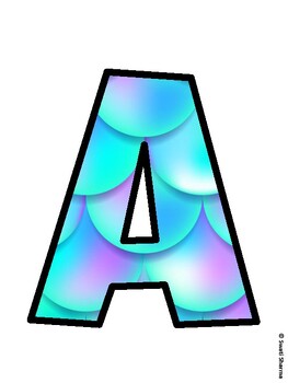 Mermaid Bulletin Board Décor Kit, Mermaid Bulletin Board Letters