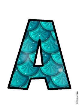 Mermaid Bulletin Board Décor Kit, Mermaid Bulletin Board Letters