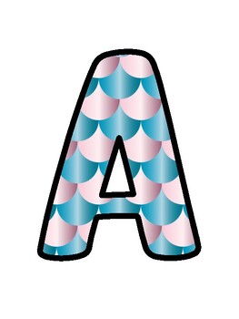 Mermaid Bulletin Board Décor Kit, Mermaid Letters