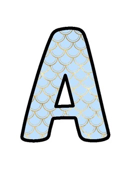 Mermaid Bulletin Board Décor Kit, Mermaid Letters
