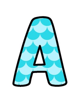 Mermaid Bulletin Board Décor Kit, Mermaid Letters