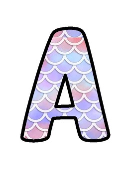 Mermaid Bulletin Board Décor Kit, Mermaid Letters
