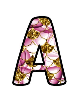 Mermaid Bulletin Board Décor Kit, Mermaid Letters