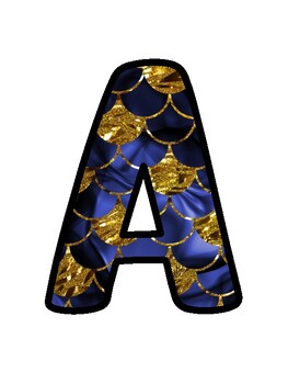 Mermaid Bulletin Board Décor Kit, Mermaid Letters