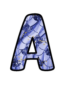 Mermaid Bulletin Board Décor Kit, Mermaid Letters