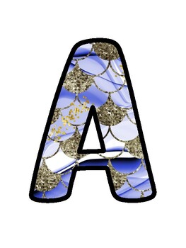 Mermaid Bulletin Board Décor Kit, Mermaid Letters