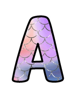 Mermaid Bulletin Board Décor Kit, Mermaid Letters