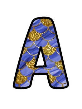 Mermaid Bulletin Board Décor Kit, Mermaid Letters