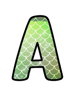 Mermaid Bulletin Board Décor Kit, Mermaid Letters