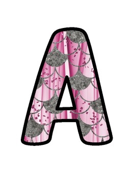 Mermaid Bulletin Board Décor Kit, Mermaid Letters