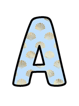 Mermaid Bulletin Board Décor Kit, Mermaid Letters