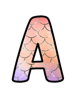 Mermaid Bulletin Board Décor Kit, Mermaid Letters