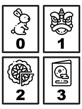 Mid Autumn Festival 0-500 Number Flash Cards,