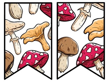 Mushroom Bulletin Board Decor Kit, Mushroom Letters