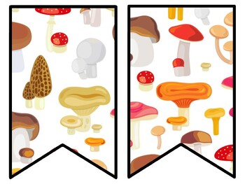 Mushroom Bulletin Board Decor Kit, Mushroom Letters