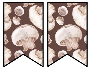 Mushroom Bulletin Board Decor Kit, Mushroom Letters