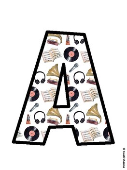 Music Bulletin Board Décor Kit, Music Bulletin Board Letters