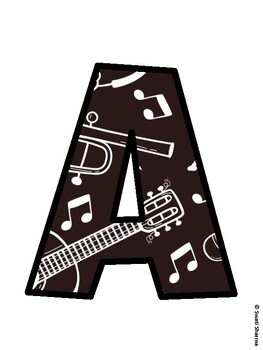 Music Bulletin Board Décor Kit, Music Bulletin Board Letters