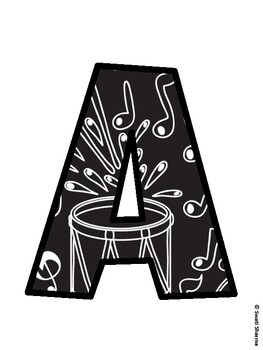 Music Bulletin Board Décor Kit, Music Bulletin Board Letters