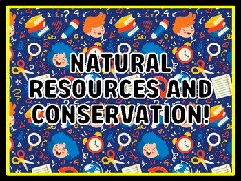 NATURAL RESOURCES AND CONSERVATION! Grade 7 And 8 Science Door Decor