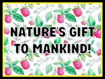 NATURE'S GIFT TO MANKIND! Health And Nutrition Door Décor