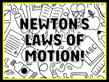 NEWTON'S LAWS OF MOTION! Grade 4 And 5 Science Door Decor