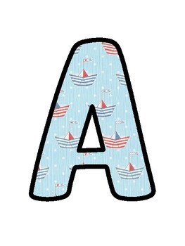 Nautical Bulletin Board Décor Kit, Nautical Letters