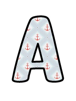 Nautical Bulletin Board Décor Kit, Nautical Letters