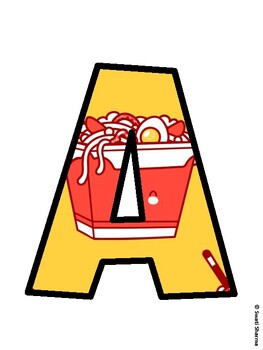 Noodles Bulletin Board Décor Kit, Noodles Bulletin Board Letters