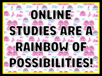 ONLINE STUDIES ARE A RAINBOW OF POSSIBILITIES! Rainbow Door Décor