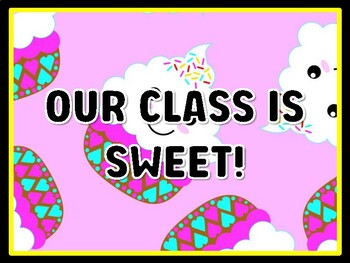 OUR CLASS IS SWEET! Cupcake Door Décor, Cupcake Bulletin Board Décor Kit, #24,