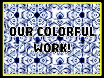OUR COLORFUL WORK! Art Door Décor, Art Bulletin Board Décor