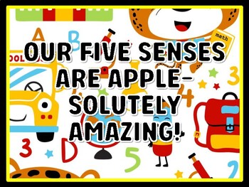 OUR FIVE SENSES ARE APPLE-SOLUTELY AMAZING! Kindergarten Science Door Decor