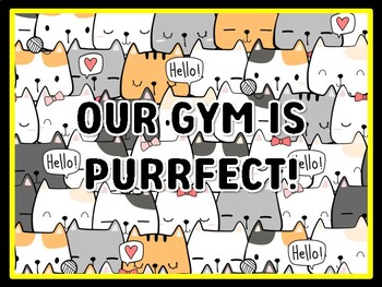 OUR GYM IS PURRFECT! Cat Door Décor, Cat Bulletin Board Décor