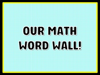 OUR MATH WORD WALL! Math Door Décor, Math Bulletin Board Décor