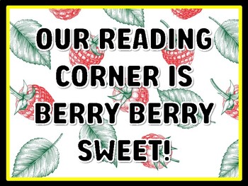 OUR READING CORNER IS BERRY BERRY SWEET! Berry Door Décor