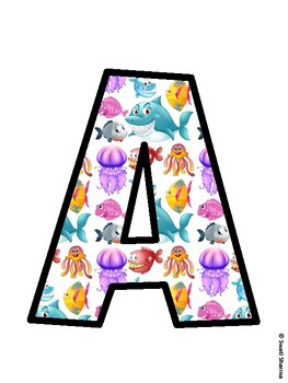 Ocean Bulletin Board Decor Kit, Ocean Bulletin Board Letters
