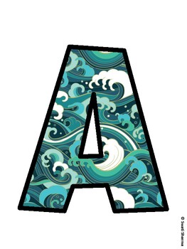 Ocean Bulletin Board Decor Kit, Ocean Bulletin Board Letters