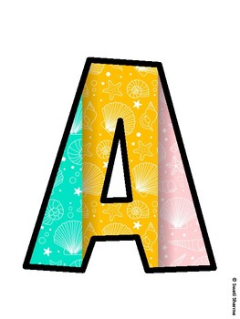 Ocean Bulletin Board Decor Kit, Ocean Bulletin Board Letters
