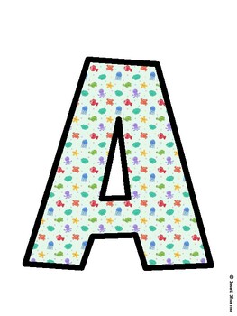 Ocean Bulletin Board Decor Kit, Ocean Bulletin Board Letters