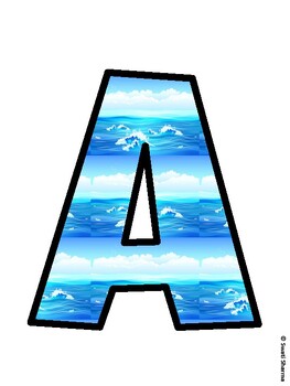 Ocean Bulletin Board Decor Kit, Ocean Bulletin Board Letters