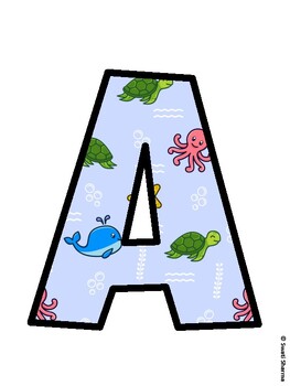 Ocean Bulletin Board Decor Kit, Ocean Bulletin Board Letters