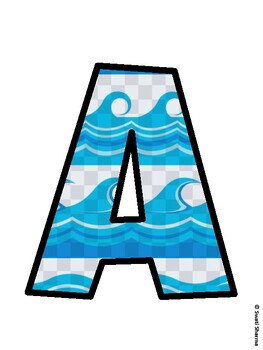 Ocean Bulletin Board Decor Kit, Ocean Bulletin Board Letters