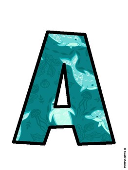 Ocean Bulletin Board Decor Kit, Ocean Bulletin Board Letters