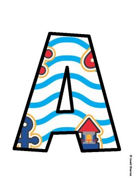 Ocean Bulletin Board Decor Kit, Ocean Bulletin Board Letters