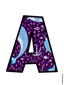 Ocean Bulletin Board Decor Kit, Ocean Bulletin Board Letters