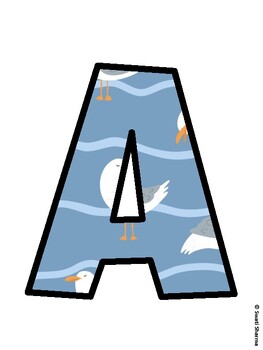 Ocean Bulletin Board Decor Kit, Ocean Bulletin Board Letters