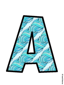 Ocean Bulletin Board Decor Kit, Ocean Bulletin Board Letters