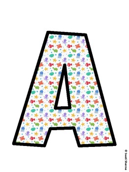 Ocean Bulletin Board Decor Kit, Ocean Bulletin Board Letters