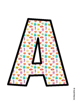 Ocean Bulletin Board Decor Kit, Ocean Bulletin Board Letters